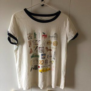 JCREW| GRAPHIC NYC TEE|L|SALE